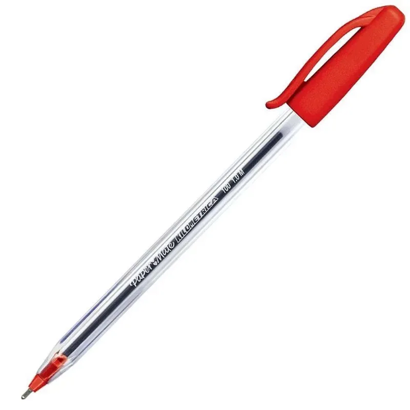 Caneta Esferográfica Kilometrica 1.0mm Vermelha-PaperMate