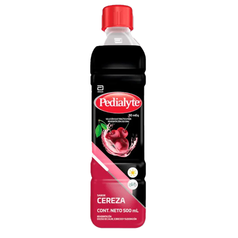 Pedialyte Suero Oral|Cereza|500ml Pedialyte Suero Oral 30 Sabor Cereza 500ml