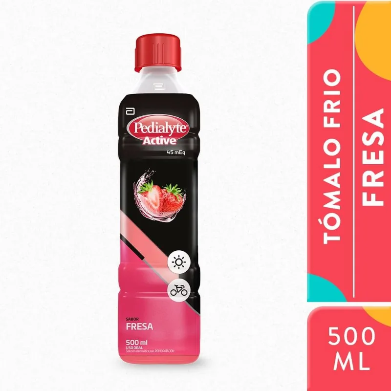 Pedialyte 45 Sabor Fresa Frasco con 500 Ml
