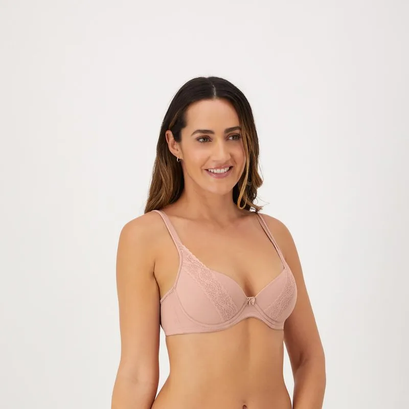 Brasier De Copas Completas Y Tirantes Antiderrapantes Hanes Mujer Malva 38B