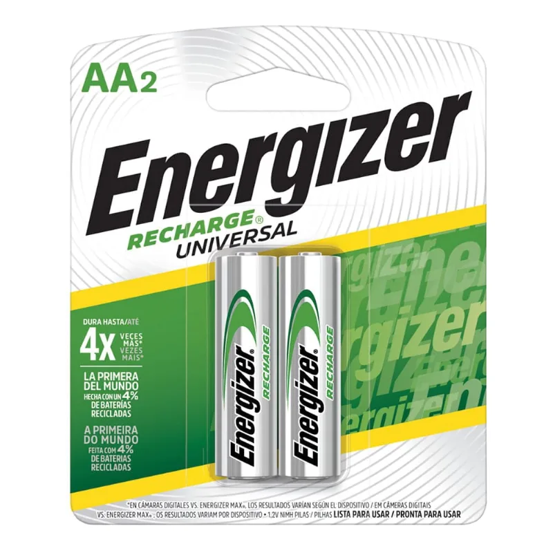 Pilas Recargables AA | Energizer | 2 Piezas