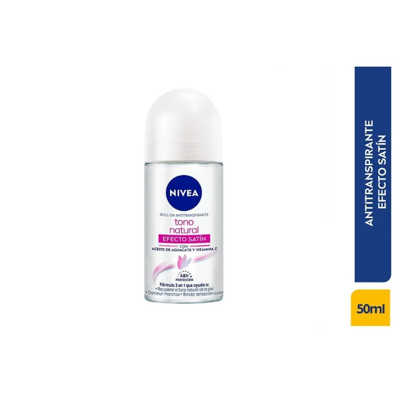 Desodorante Nivea Tono Natural Efecto Satín Roll-on 50 Ml
