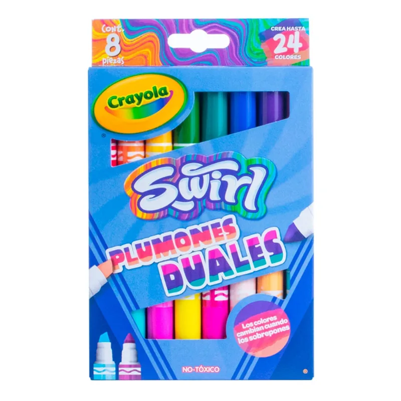 Plumones Duales | Crayola | Swirl | 8 Piezas