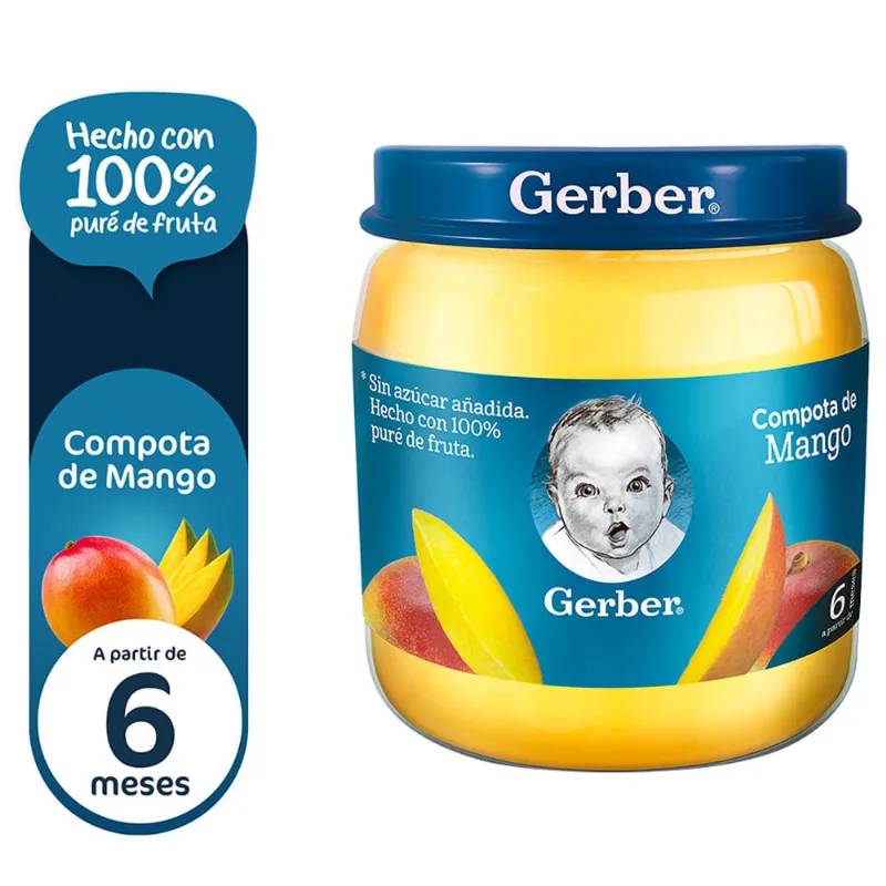 Compota GERBER Mango Frasco 113g