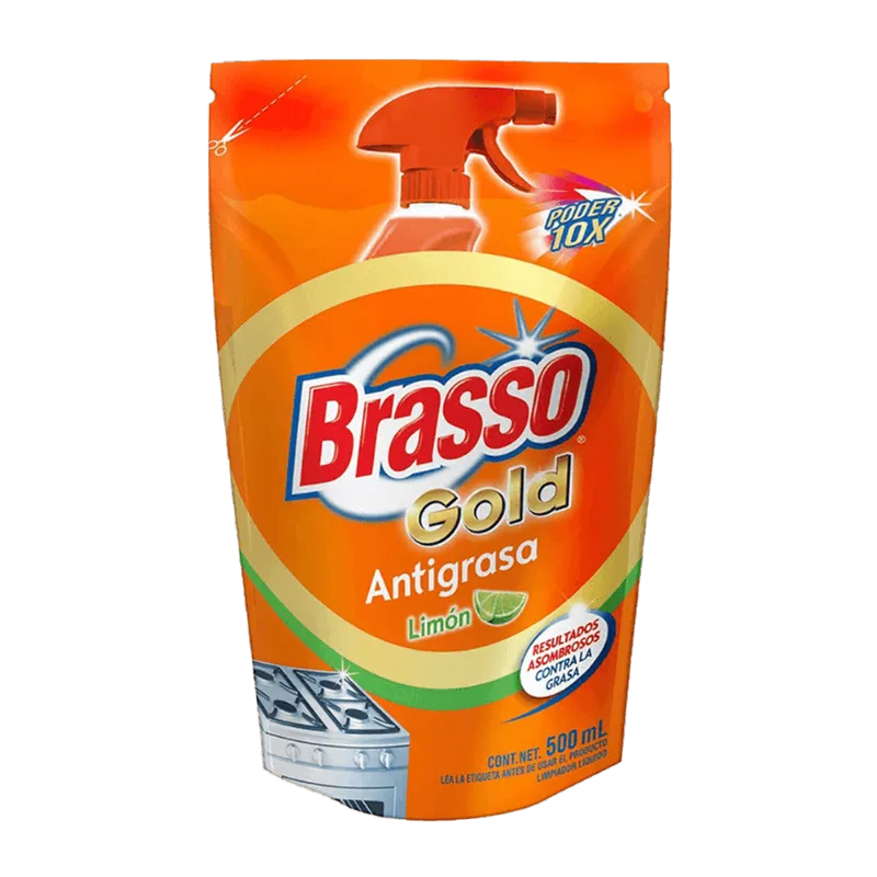 Limpiador Antigrasa Aroma Limón Repuesto Brasso 500ml
