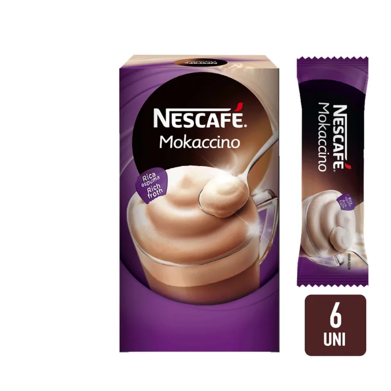 Café Nescafe Cappu Mokaccino X150g Café Instantáneo Nescafé Mokaccino 6 Sobres 25 Gr