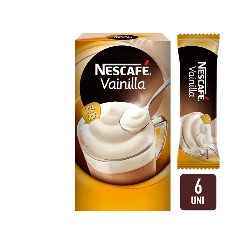Café Nescafe Cappu Vainilla X150g Café Instantáneo Nescafé Vainilla 6 Sobres 25 Gr