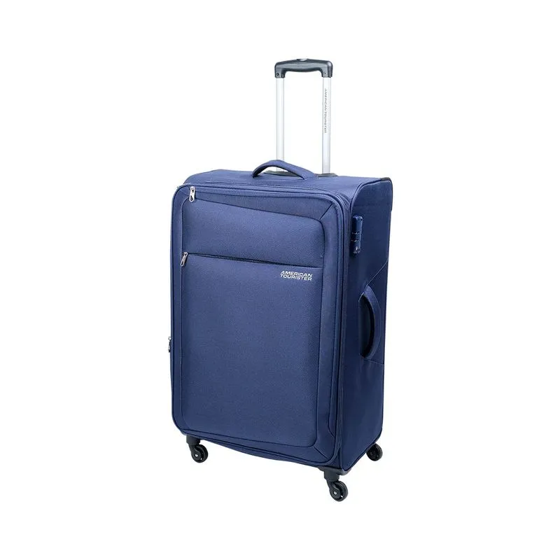Mala de Viagem Grande Expansível de Bordo Rodinhas com Giro 360° American Tourister Laguna Beach Azul Soft