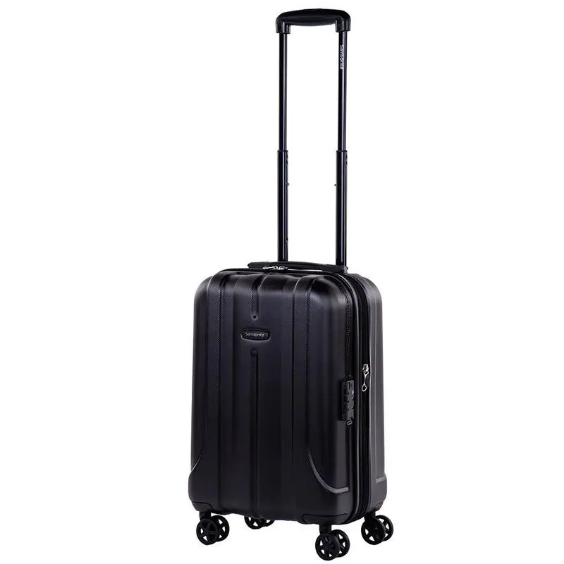 Mala de Viagem Grande Samsonite Fiero com Rodas Duplas com Giro 360 em ABS Preto
