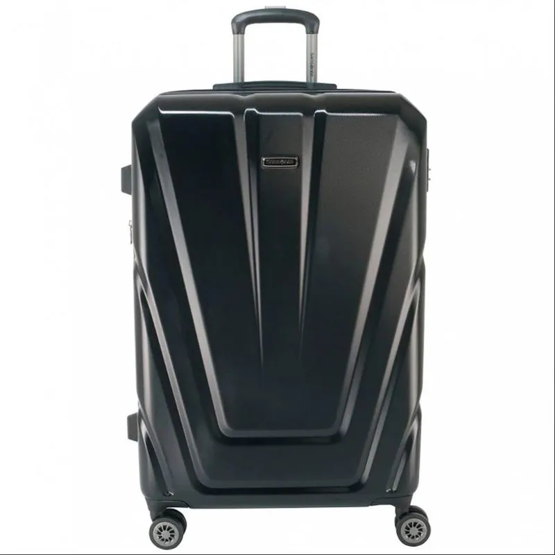 Mala de Viagem Média Samsonite Vegas com Rodas Giro 360 graus em ABS Preto