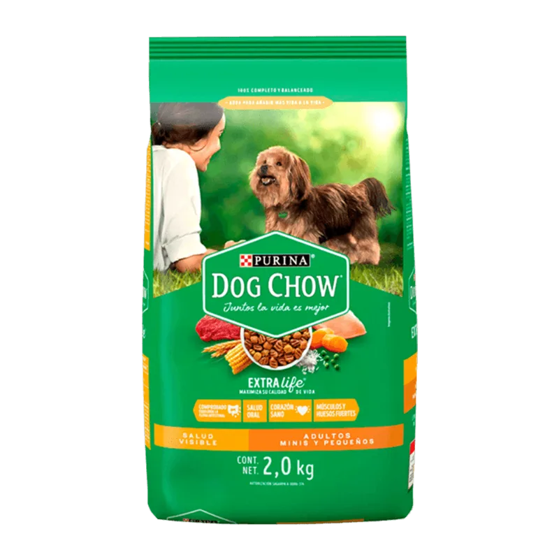 Alimento Perro Adultos Minis|2kg Alimento Perro Adultos Minis y Pequeños Dog Chow 2kg