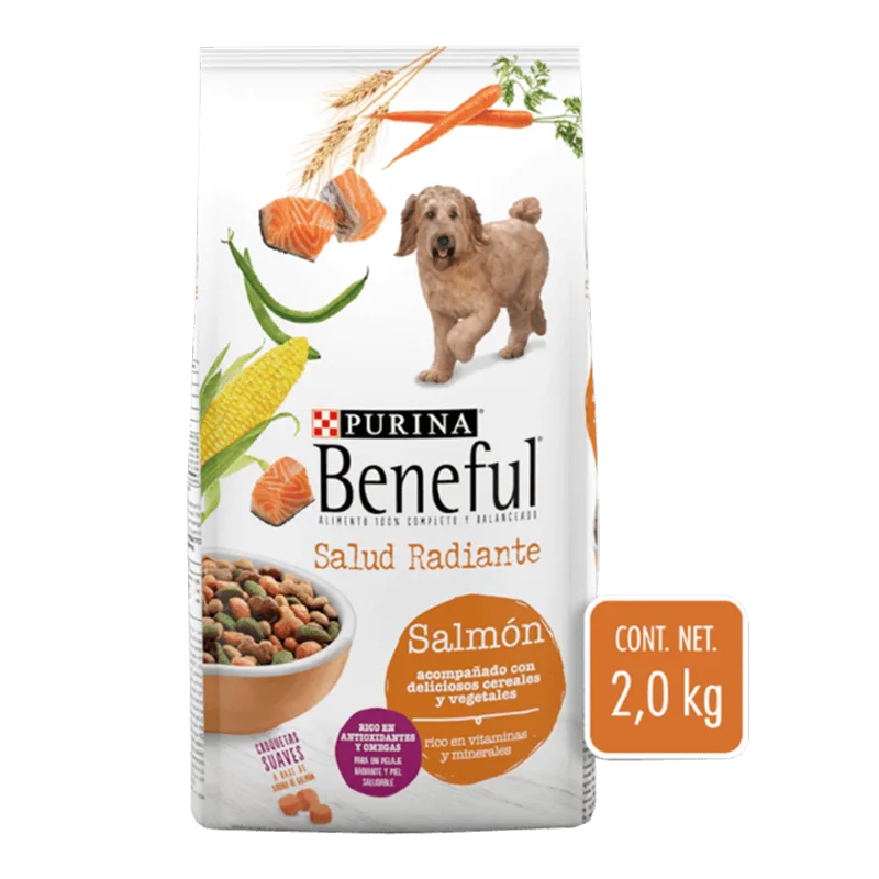 Alimento Perro Adulto Salud Radiante Salmón Beneful|2kg Alimento Perro Adulto Salud Radiante Salmón Purina Beneful 2kg