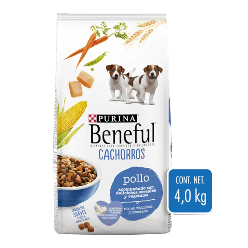 Alimento Perro Cachorro Pollo Beneful|4kg Alimento Perro Cachorro Pollo Purina Beneful 4kg