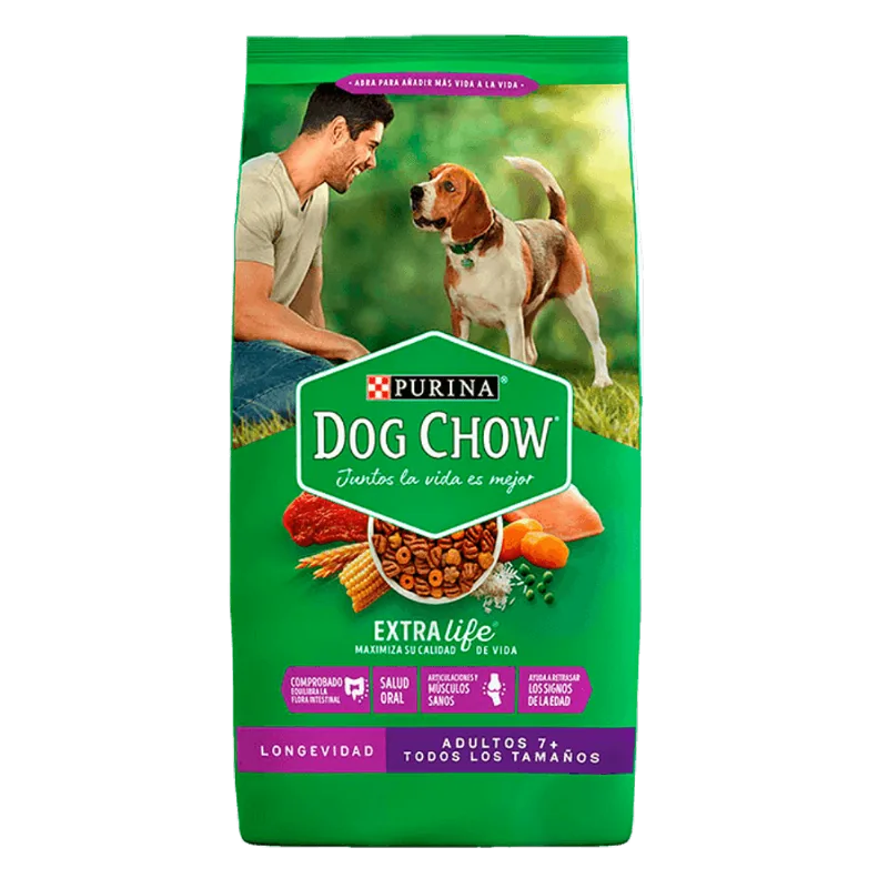 Alimento para Perro Purina Dog Chow|Senior Extra Life Longevidad|3.75 kg|8.3 lb