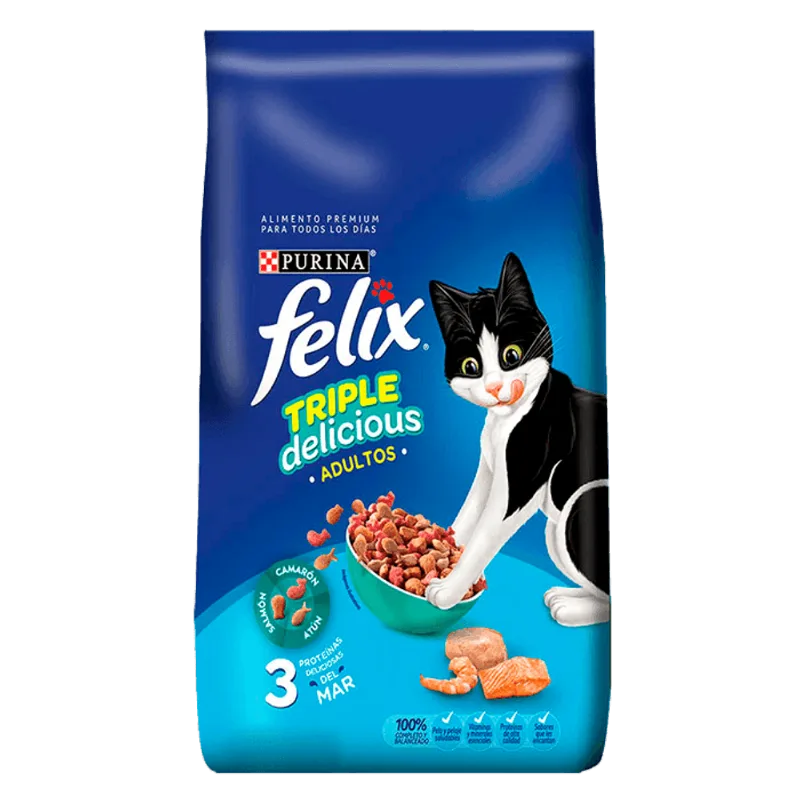 Alimento para Gato Purina Felix|Adult Triple Delicious Mar|500 g|1.1 lb