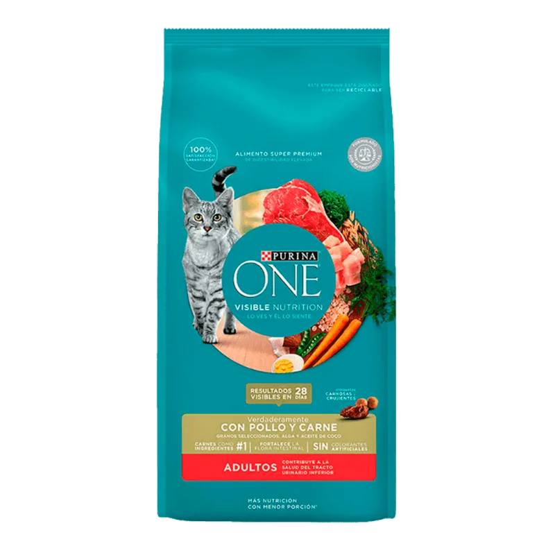 Alimento para Gato Purina One|Adulto Carne y Pollo|500 g|1.1 lb