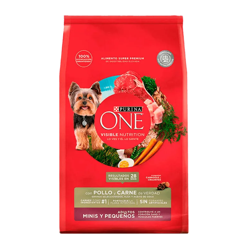 Alimento para Perro Purina One|Adulto Dog Pollo y Carne Minis y Pequeños|3.5kg|7.7 lb