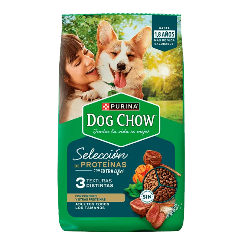 Alimento para Perro Purina Dog Chow|Adulto Selección de Proteína|3.75 kg|8.3 lb