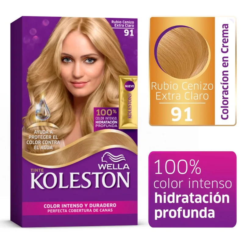 Coloración Koleston Permanente Kit Rubio Ceniza