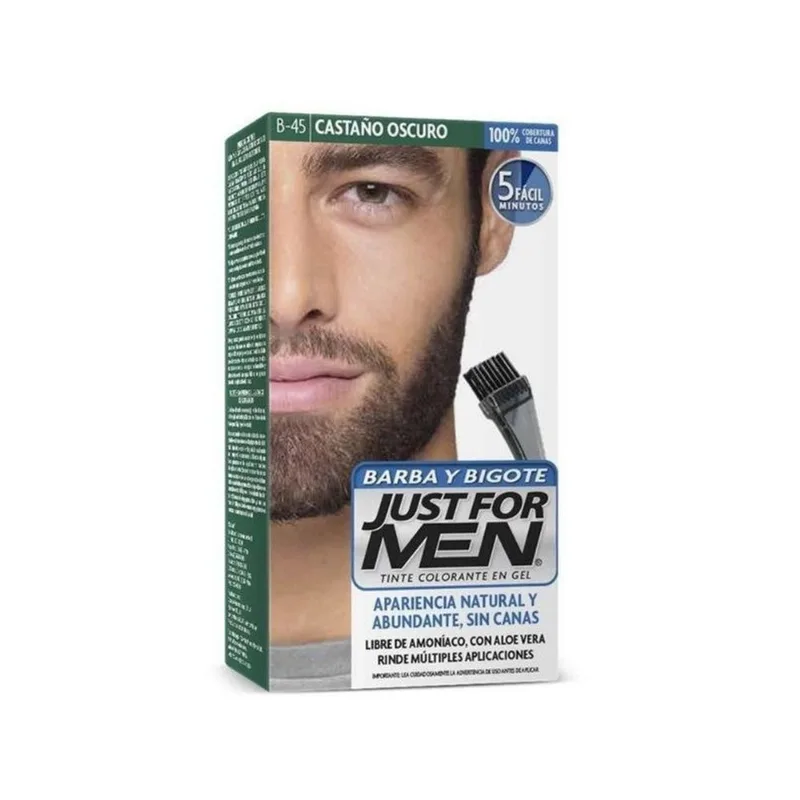 Tinte Para Caballero En Gel Barba Y Bigote B-45 Castaño Oscuro
