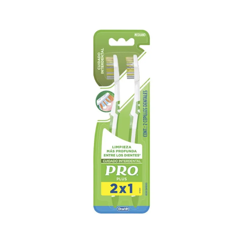 Cepillo Dental Pro Doble Acción Profile 2 Unid