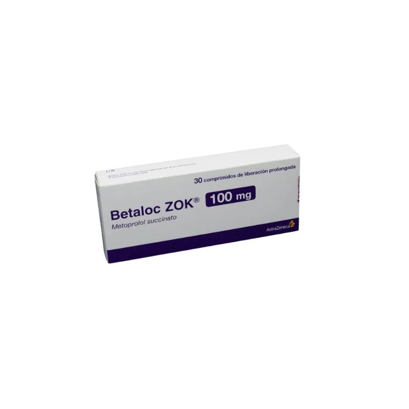 Betaloc Zok 100 Mg Caja con 30 Comprimidos de Liberación Prolongada