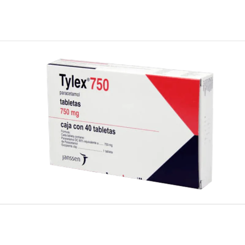 Tylex|750 mg|40 Tabletas