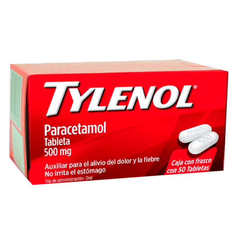 Tylenol Paracetamol 500mg|50 Tabletas Tylenol Caplets Tabs 50