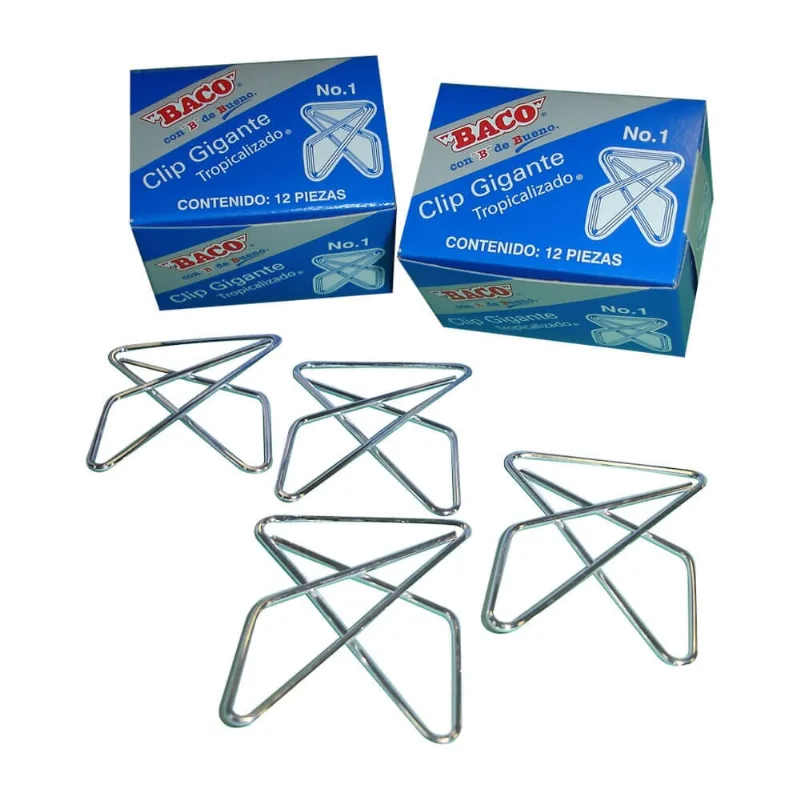Clips Mariposa | No. 1 | Caja con 12 Piezas
