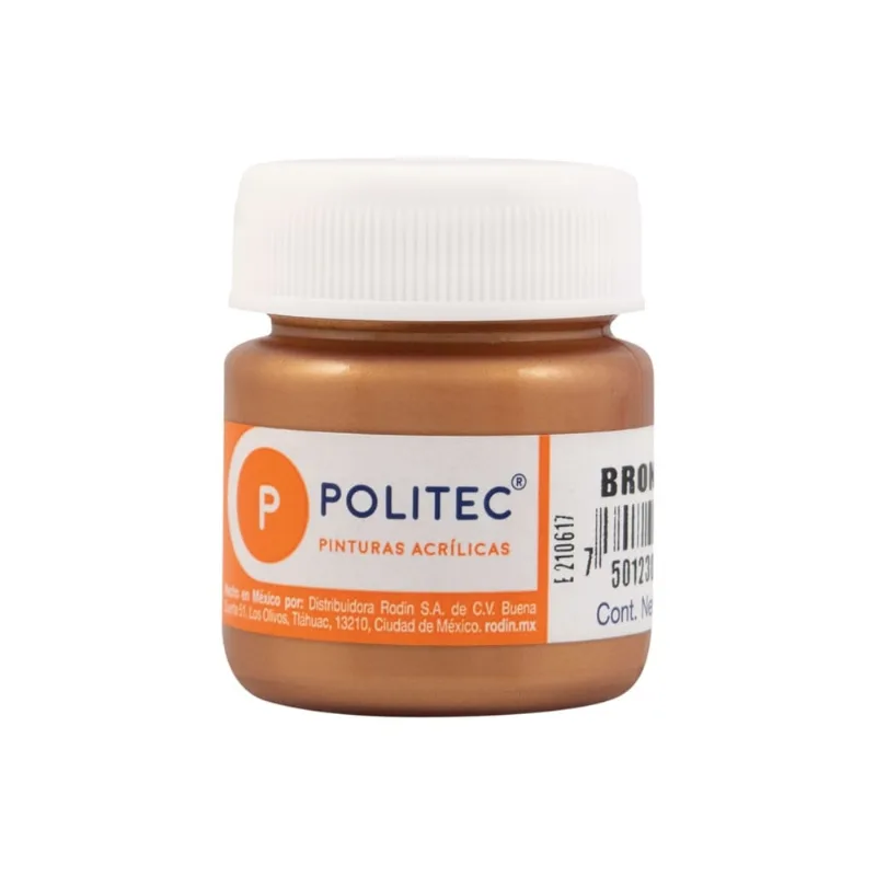 Pintura Acrílica Metálica | Politec | 702 | Bronce | 30 ml