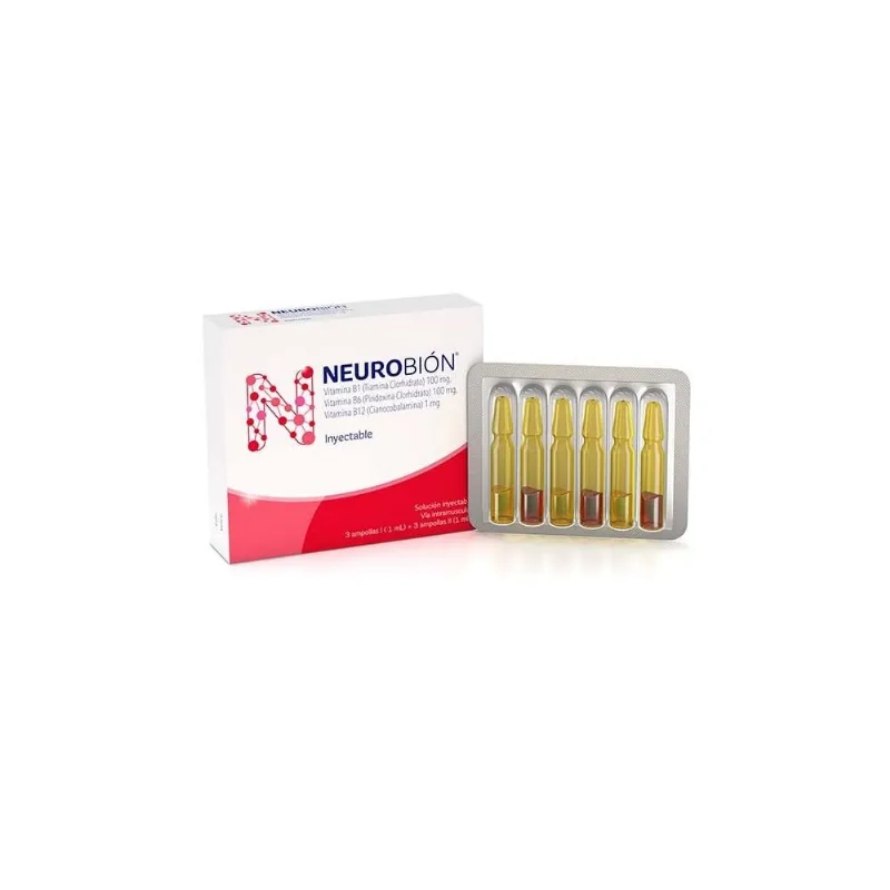 Neurobión Solución Inyectable 100 / 100 / 1 Mg Caja con 3 Ampollas