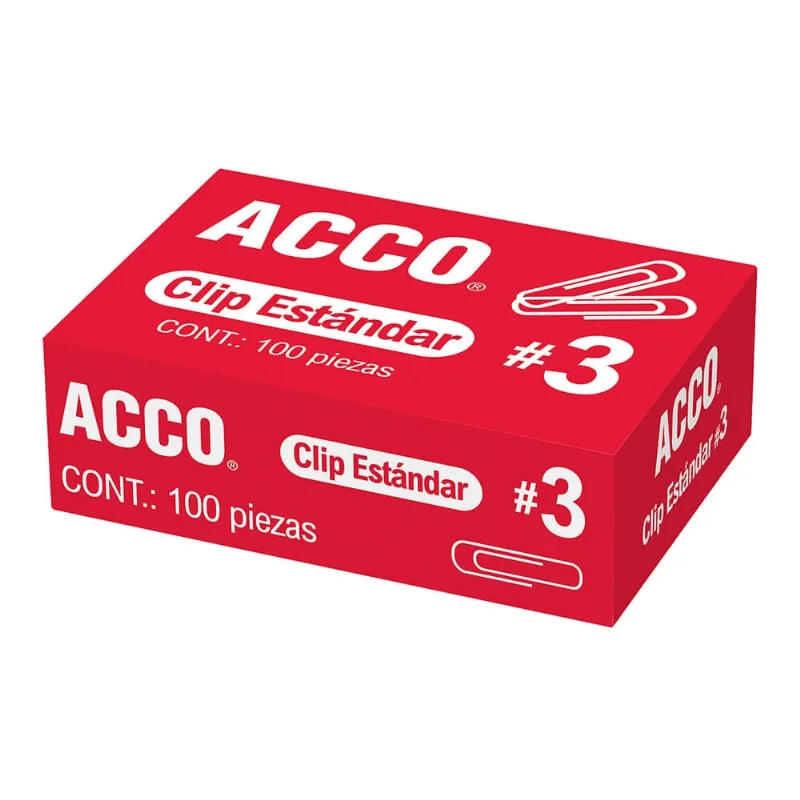 Clip Estándar Acco No. 3 100 piezas
