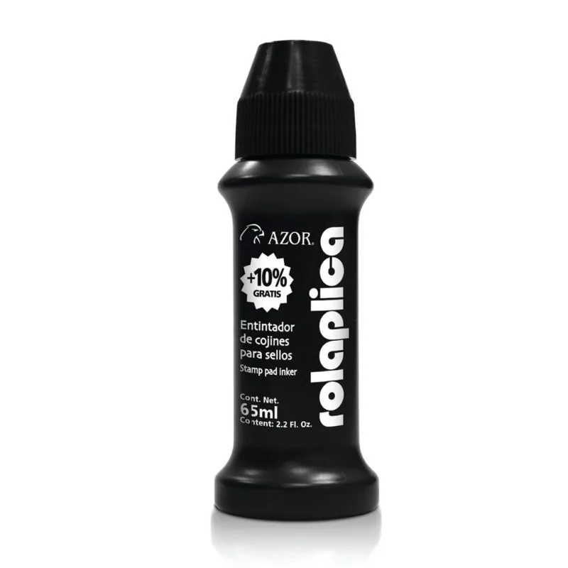 Tinta para Sellos | Azor | Rolaplica | Negro | 60 ml