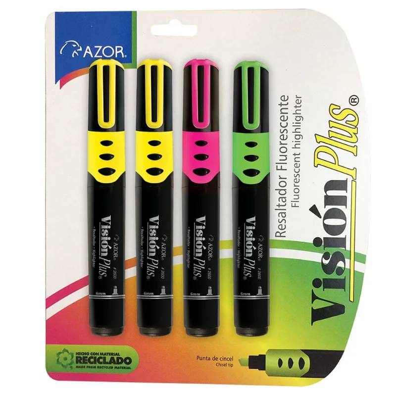 Marcatextos | Azor | Vision Plus | Multicolor | 4 Piezas