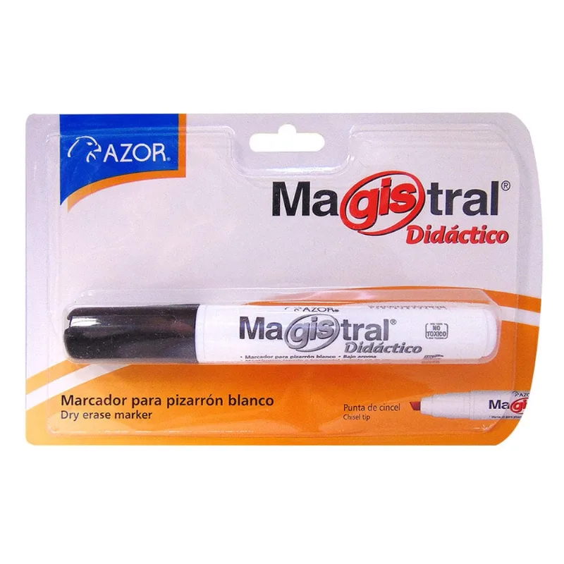 Marcador para Pizarrón Blanco | Azor Magistral Didáctico | Negro