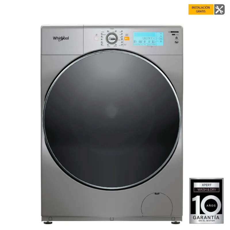 Lavadora Secadora Whirlpool 10kg 7MWFC5090KC Cromo