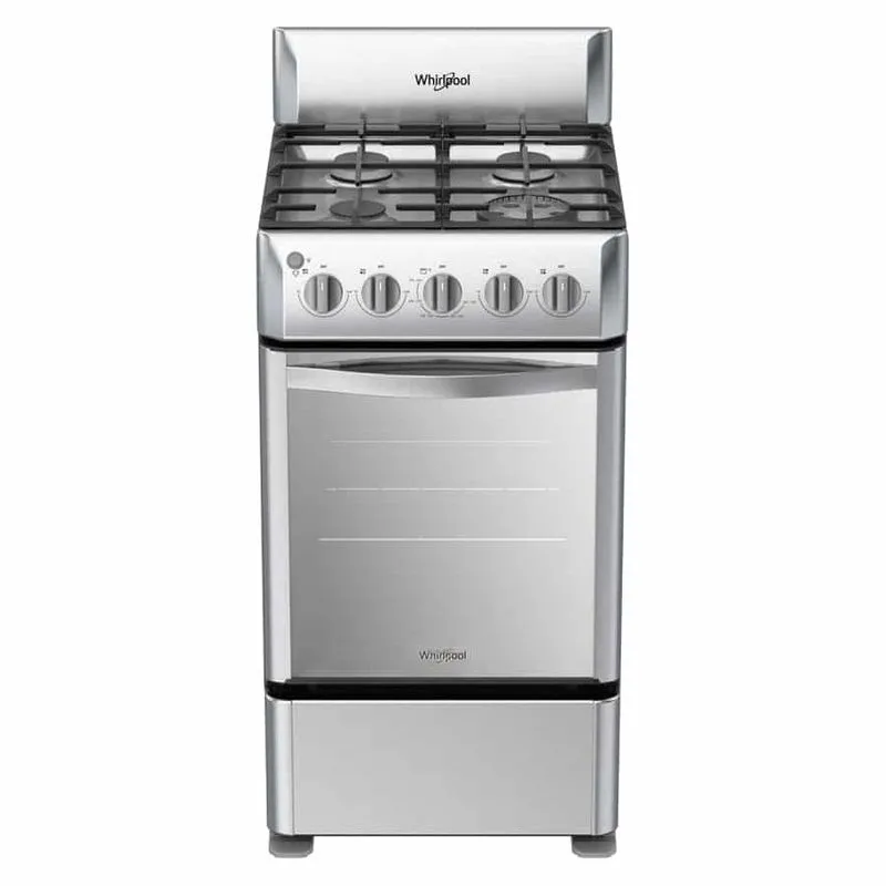 Estufa Whirlpool de Gas Xpert Flamma Al Piso 20 pulgadas 4 quemadores Gris WWR5000S