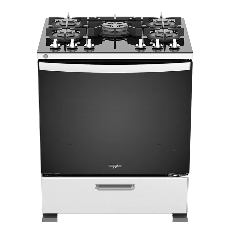 Estufa Whirlpool de Gas Side Door Al Piso 30 (IN) con 5 quemadores Gris WFR7600S