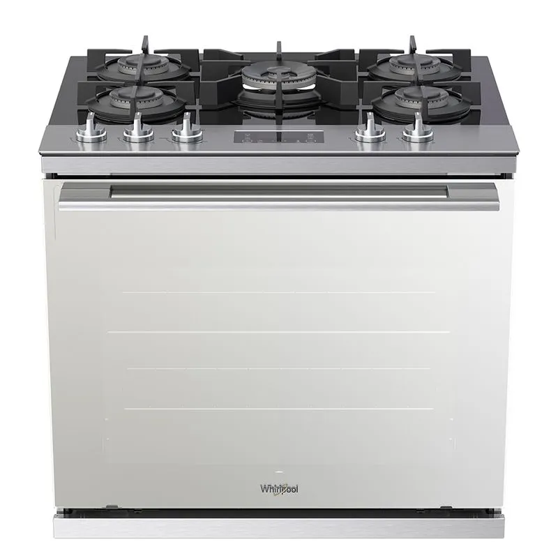 Estufa Whirlpool de Gas Empotrable 30 pulgadas 5 quemadores Gris WER9100S
