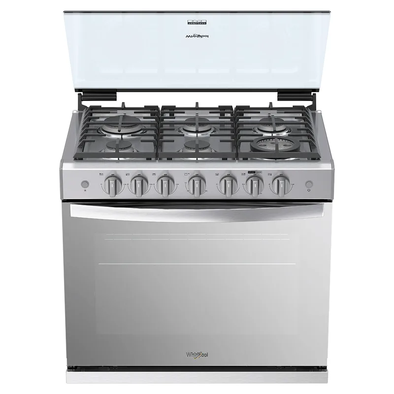 Estufa Whirlpool de Gas Empotrable de 30 pulgadas 6 quemadores Gris WER5100S