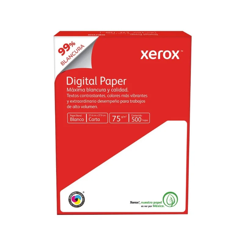 Papel Bond | Xerox Multipropósito | 500 Hojas Carta | 75 g/m²