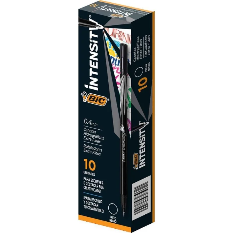 Caneta com Ponta Porosa Intensity 0.4MM Preta (7501843500199)