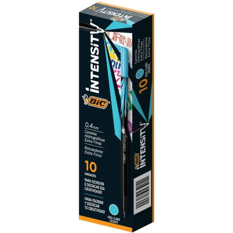 Caneta com Ponta Porosa Intensity 0.4MM Azul Claro