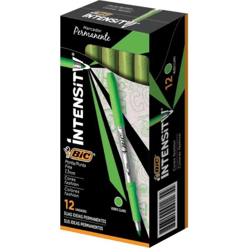 Marcador Permanente Marking Fashion 1,1mm Verde 12 Un Bic