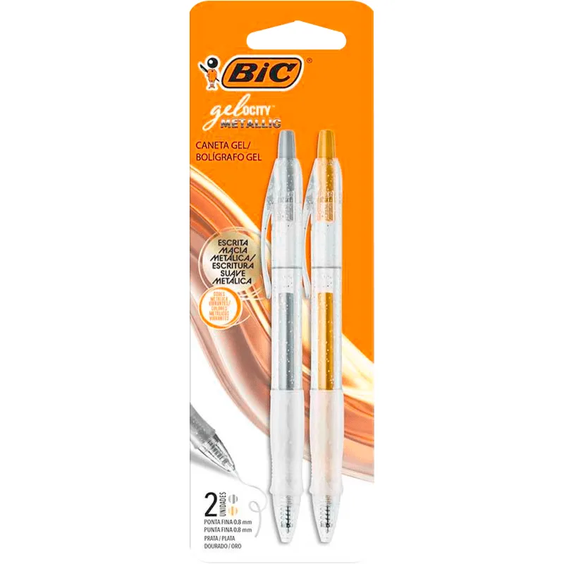 Caneta Bic Gelocity Glitter 2 un