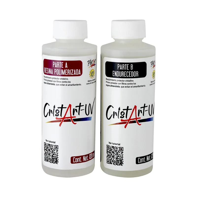 Resina Polimerizada Roel Pintart Cristart-UV A+B 120ml