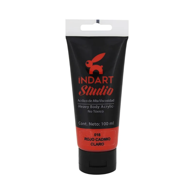 Pintura Acrílica | Roel Indart Studio | 018 | Rojo Cadmio Claro | 100 ml