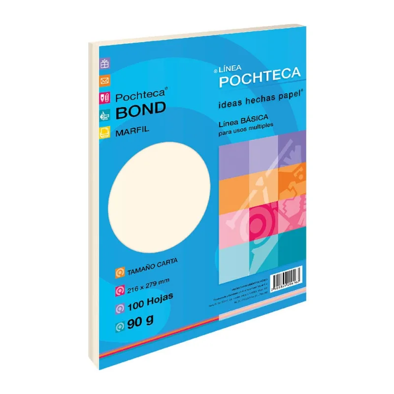 Papel Bond | Pochteca | Carta | Marfil | 100 Hojas
