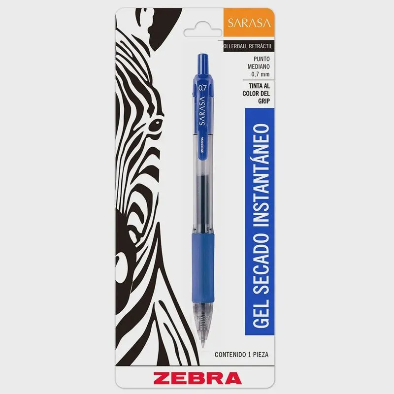 Caneta Gel 0.7mm Sarasa Azul Zebra