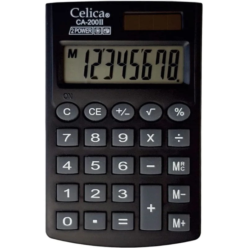 Calculadora de Bolsillo | Celica | CA-200II | Negra Calculadora de Bolsillo Celica CA-200II Negro
